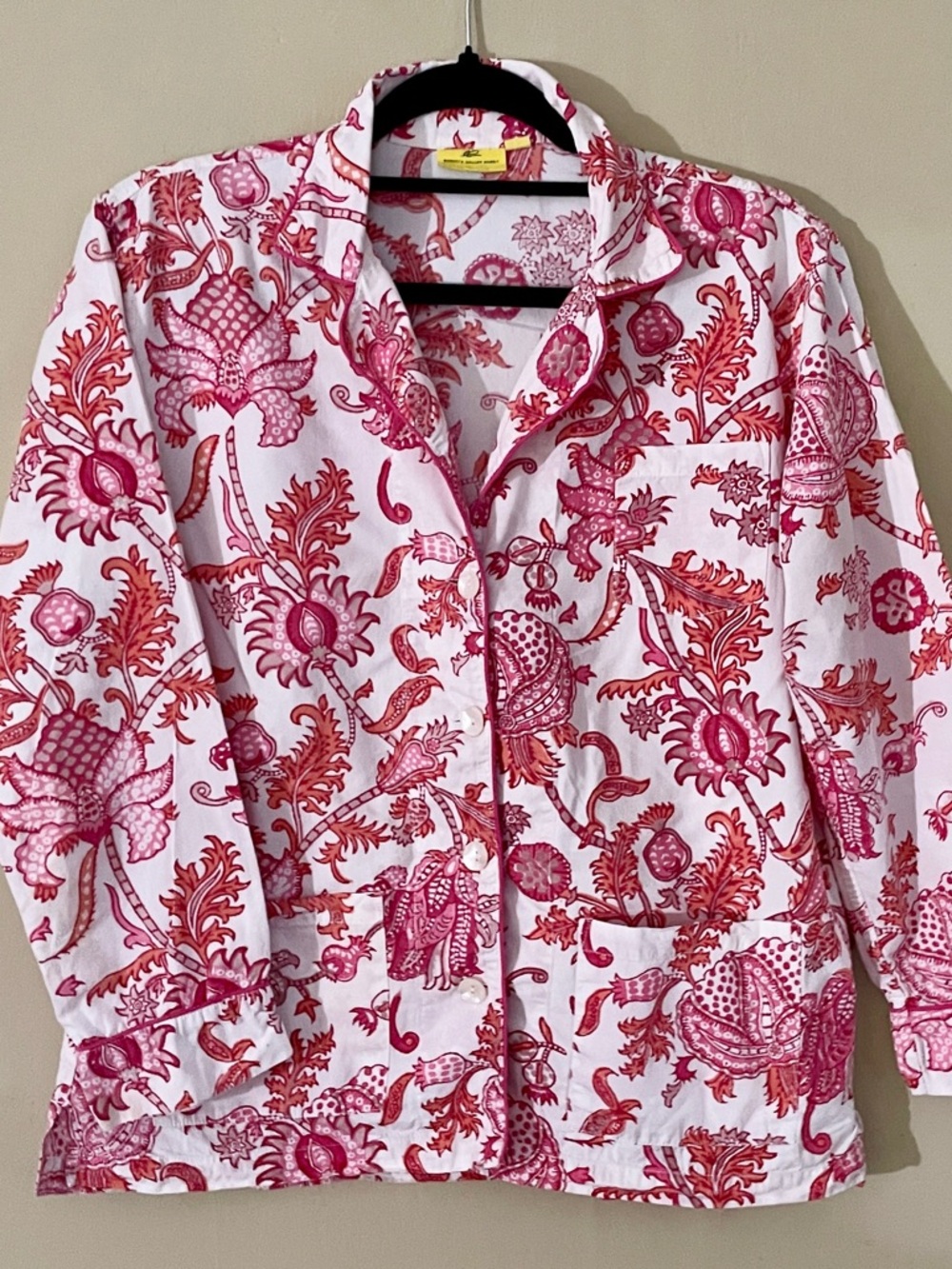 Roberta Roller Rabbit | Amanda Print Pajama Top in Pink, Sz S ♥ EUC